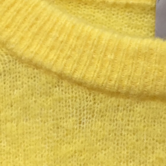 H&M wool alpaca  blend soft yellow knit sweater M - Picture 5 of 5